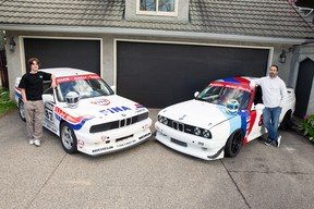 Anthony Kalcounis has been driving the No. 1 BMW E30 M3.  His 87 (right) for several years at Grand Prix events throughout North America.