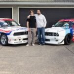 Father and son Anthony and Peter Kalcounis in their BMW E30 M3 race car.  They will campaign together for the first time in July during Vintage on the Prairies at the new Rocky Mountain Motorsports Racing Circuit in Carstairs, Alberta.